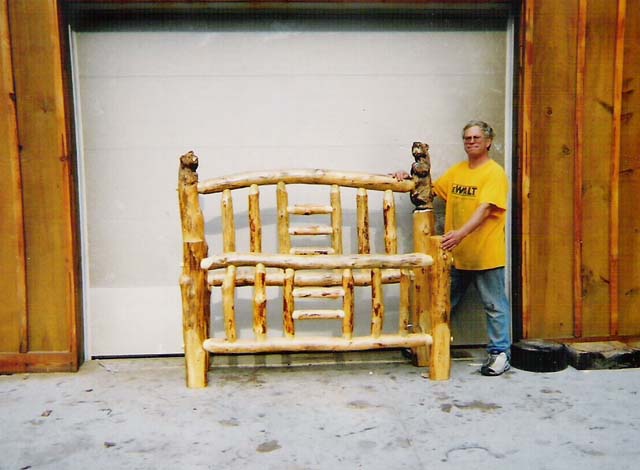 Dave Watson with Bear Headboard & Footboard